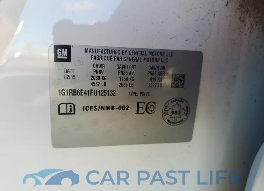 1G1RB6E41FU125132# 12