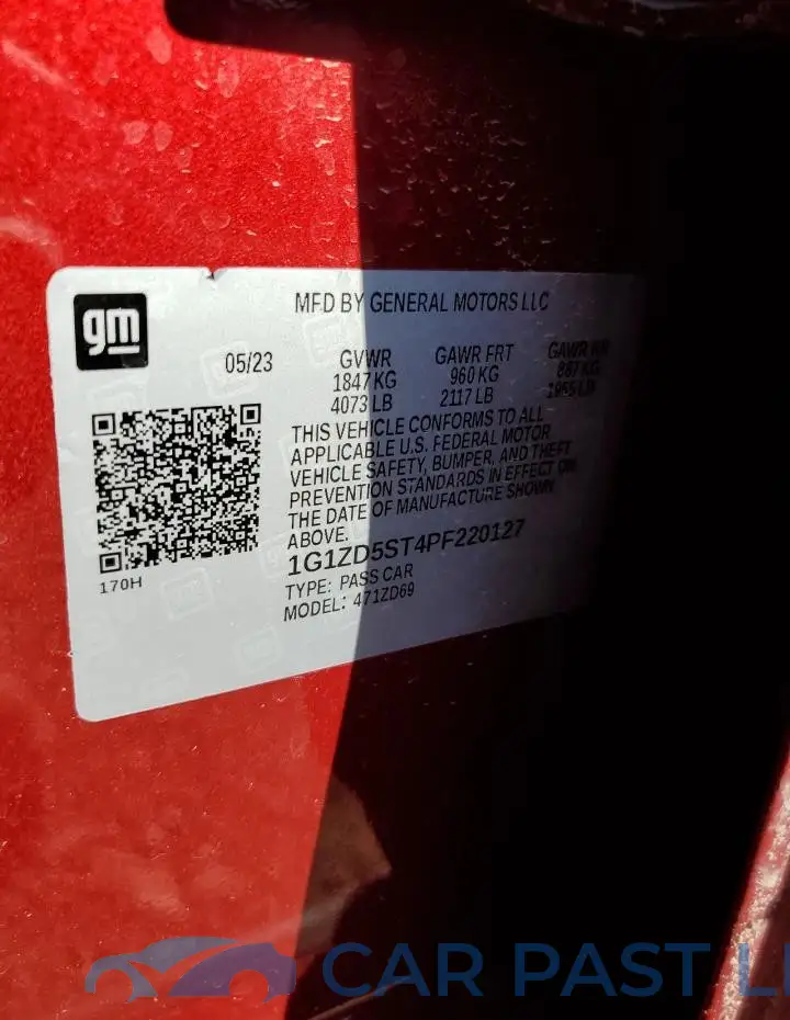 1G1ZD5ST4PF220127# 12