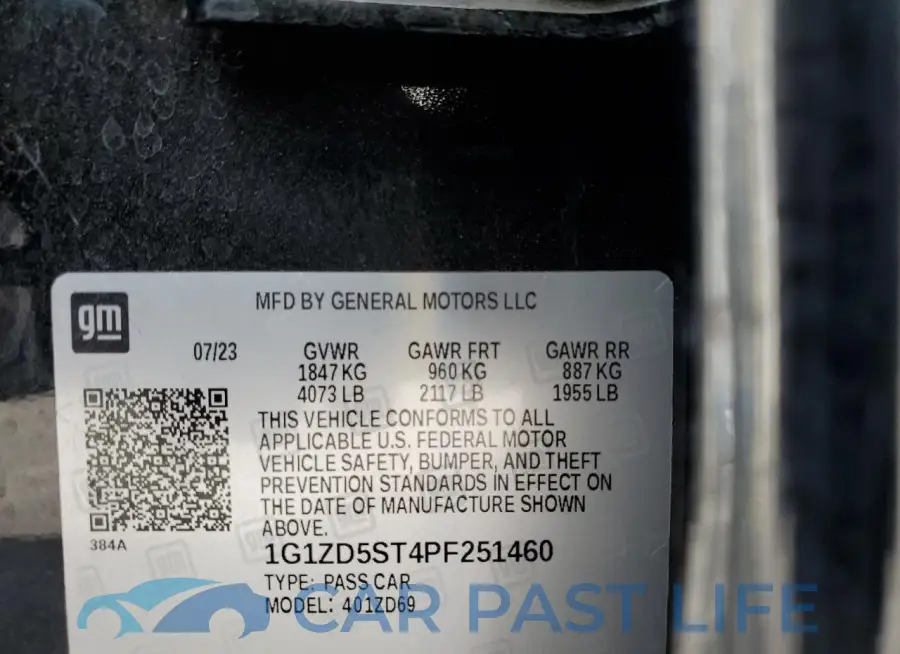 1G1ZD5ST4PF251460# 12