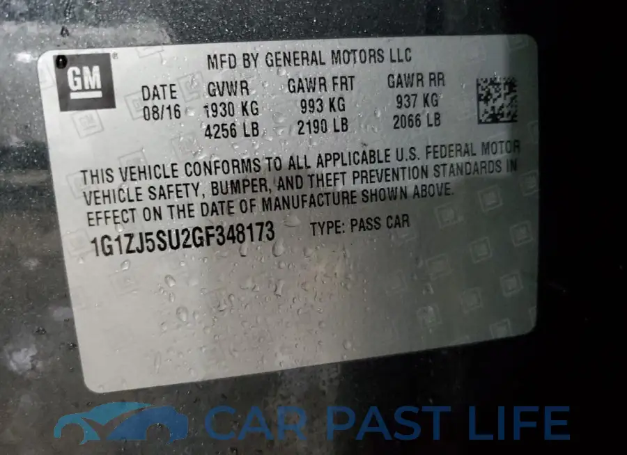 1G1ZJ5SU2GF348173# 12
