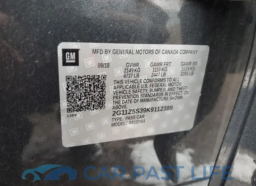 2G11Z5S39K9112389# 12