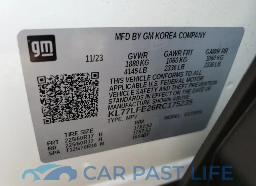 KL77LFE26RC175235# 14