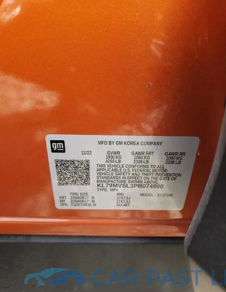 KL79MVSL3PB074900# 14