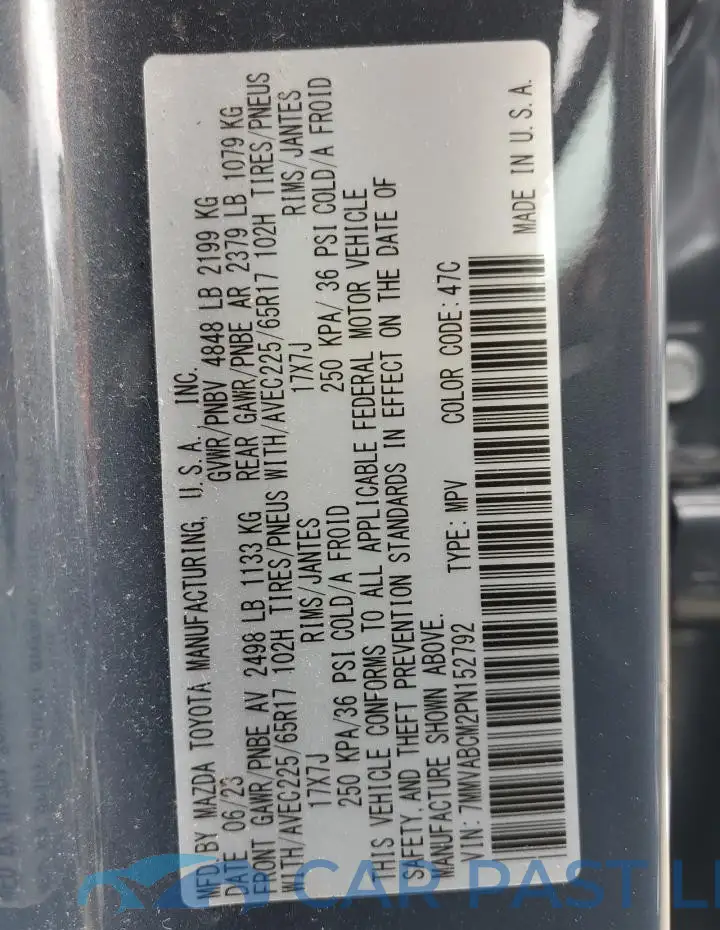 7MMVABCM2PN152792# 13