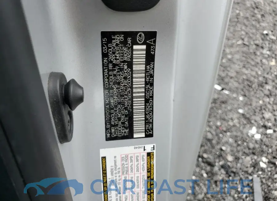 JTHSE5BC3F5003029# 12