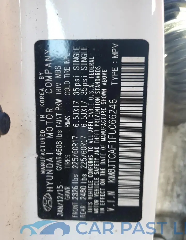 KM8JTCAF1FU066246# 13
