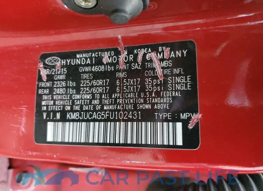 KM8JUCAG5FU102431# 12