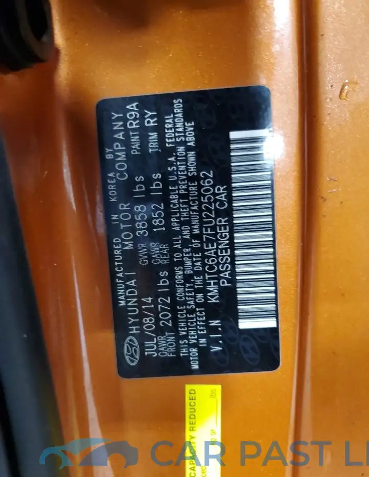 KMHTC6AE7FU225062# 12