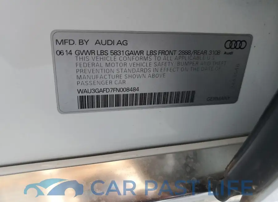 WAU3GAFD7FN008484# 12