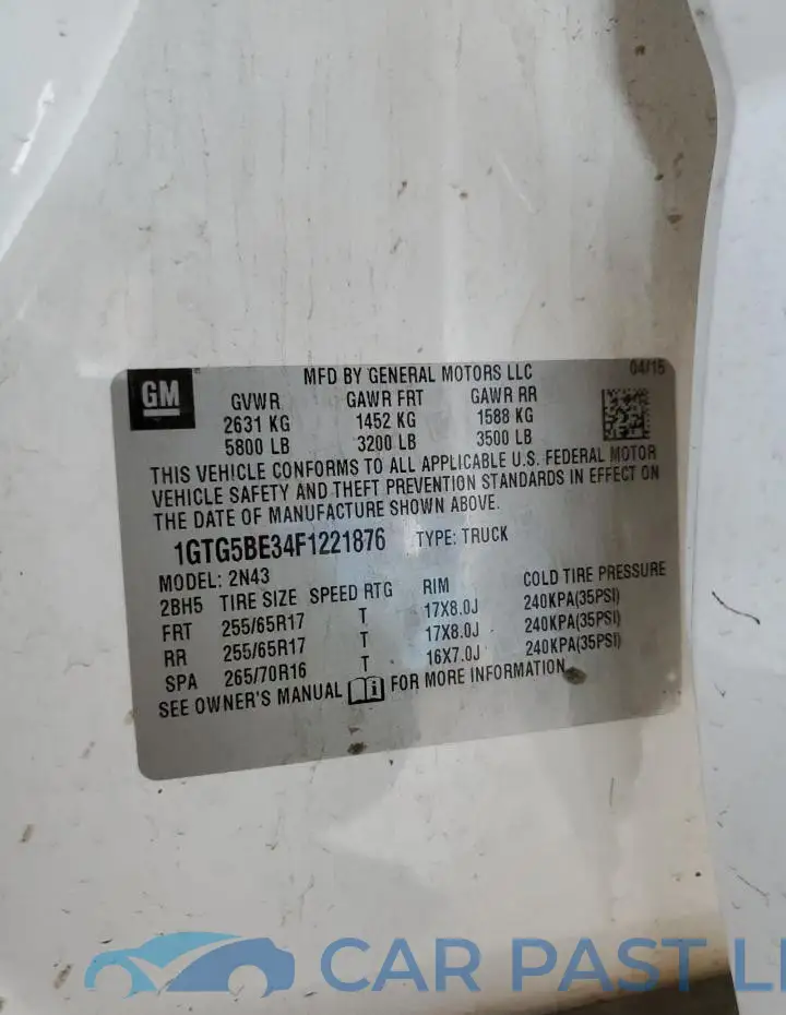 1GTG5BE34F1221876# 12