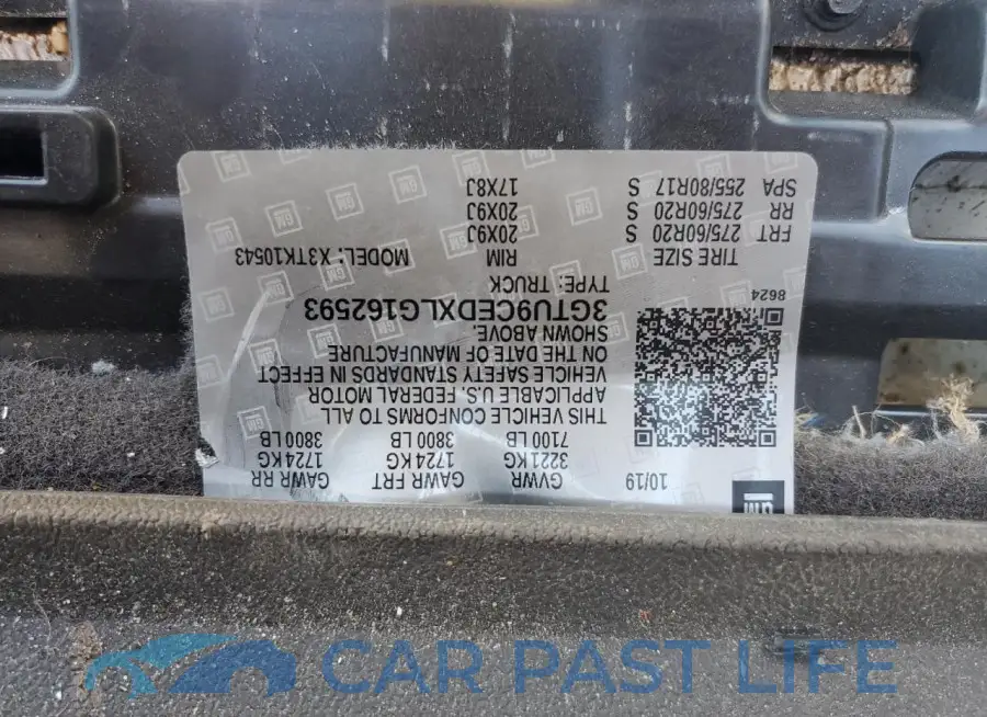 3GTU9CEDXLG162593# 12