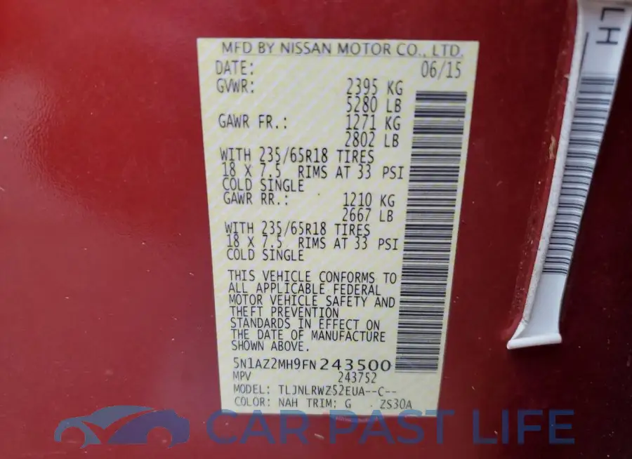 5N1AZ2MH9FN243500# 14