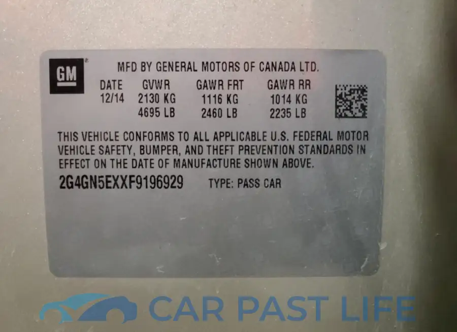 2G4GN5EXXF9196929# 12