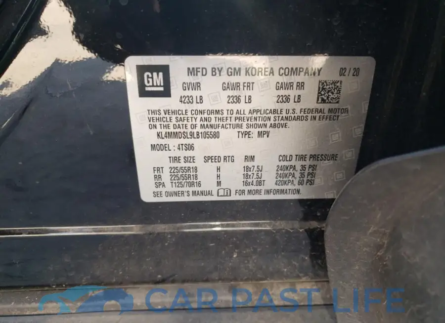 KL4MMDSL9LB105580# 13
