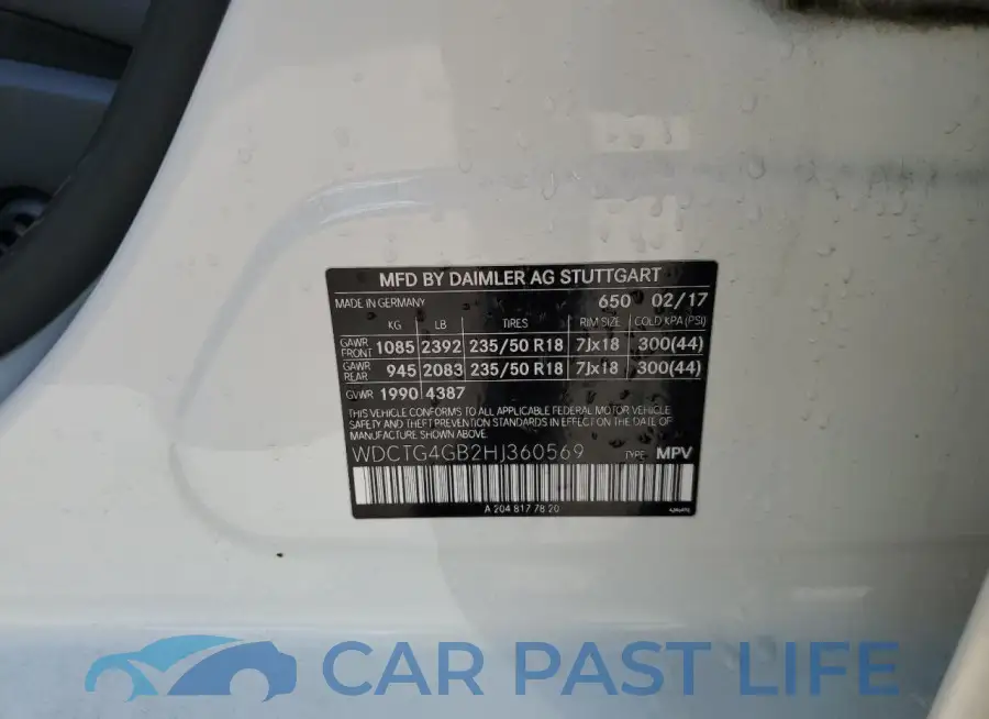 WDCTG4GB2HJ360569# 13