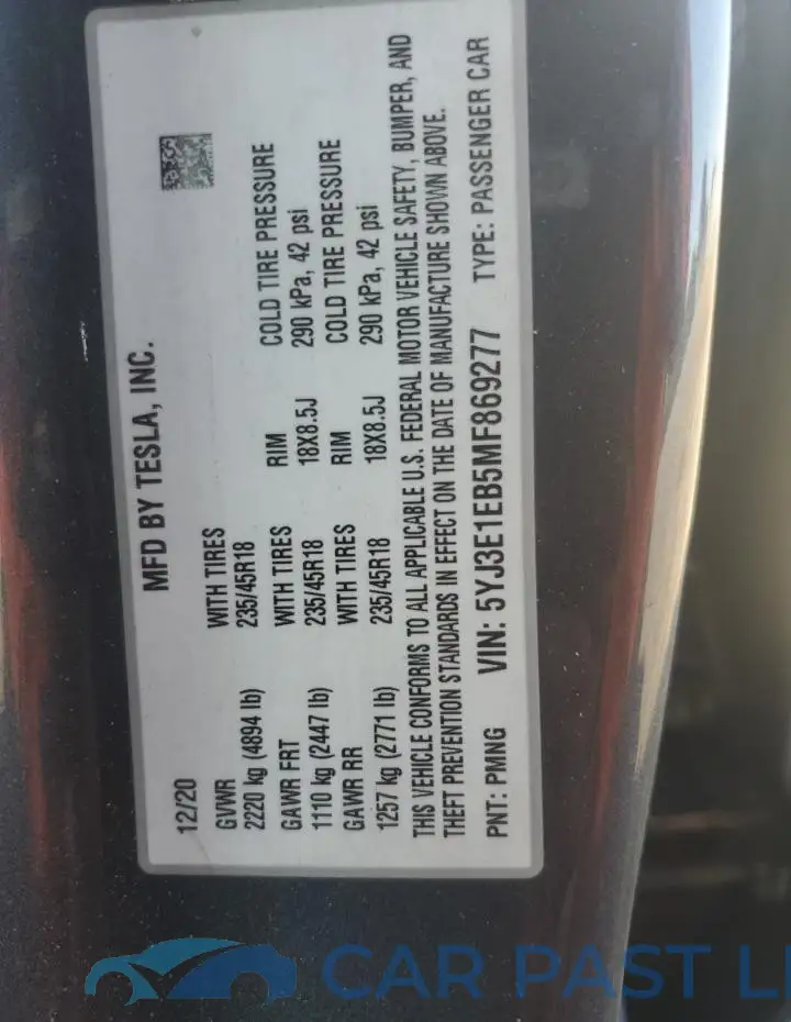 5YJ3E1EB5MF869277# 13