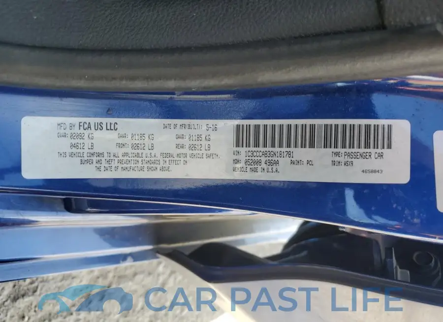 1C3CCCAB3GN181781# 13