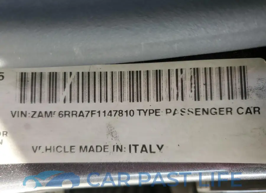 ZAM56RRA7F1147810# 12