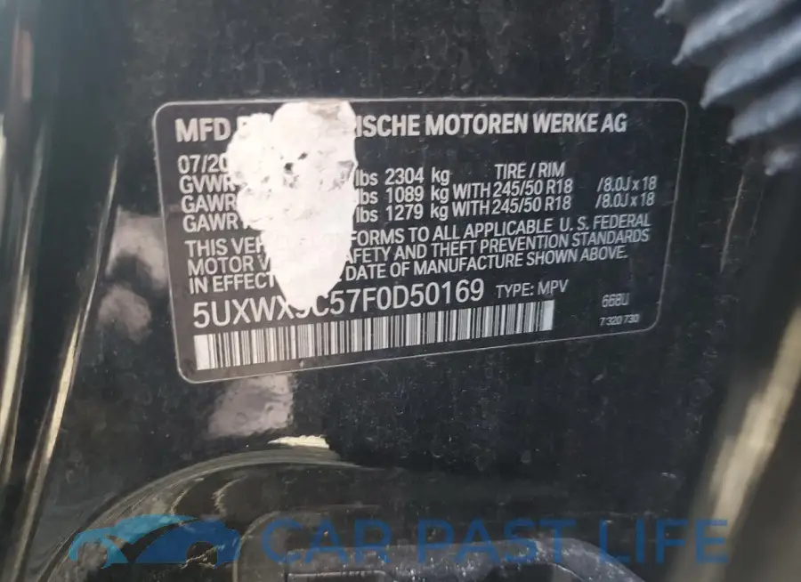 5UXWX9C57F0D50169# 14