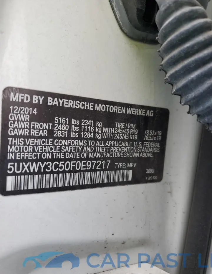5UXWY3C50F0E97217# 14