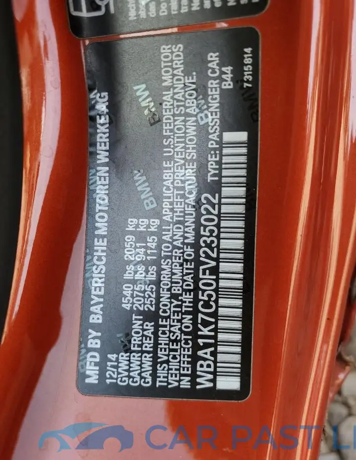 WBA1K7C50FV235022# 13