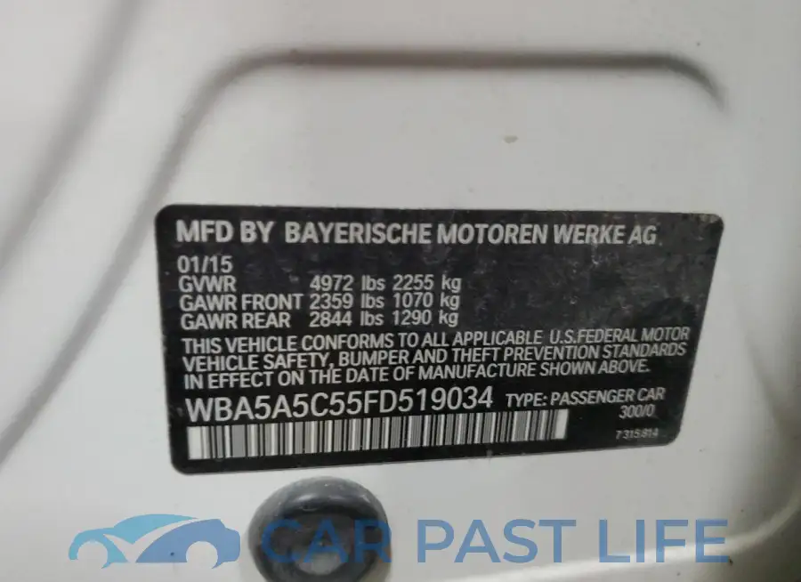 WBA5A5C55FD519034# 12