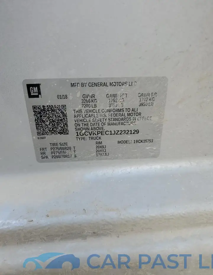 1GCVKPEC1JZ232129# 13