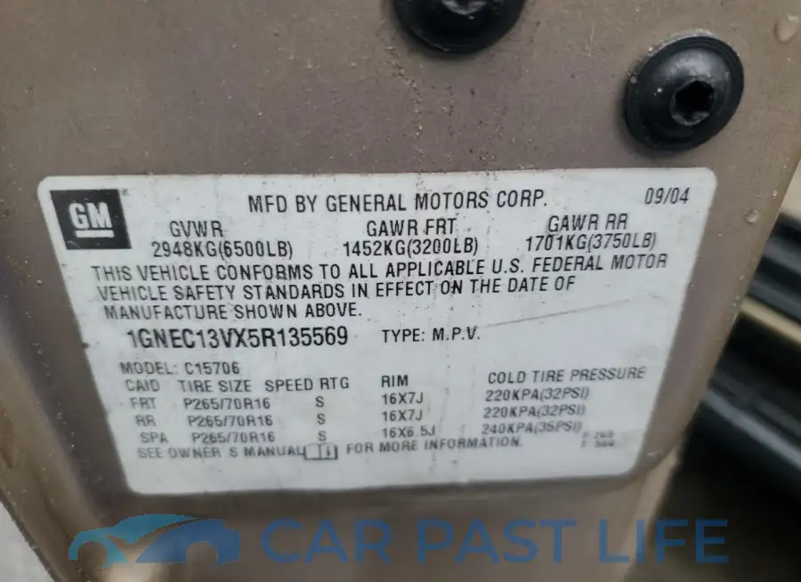 1GNEC13VX5R135569# 13