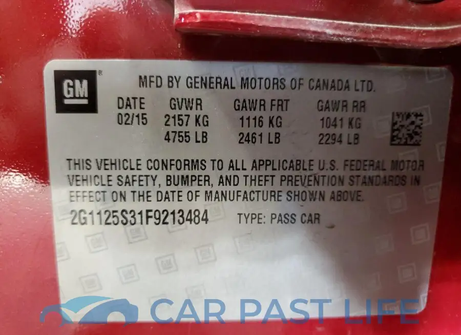 2G1125S31F9213484# 12