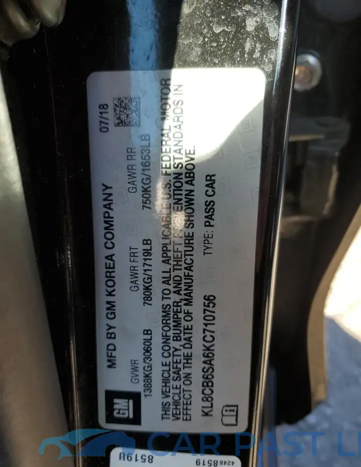 KL8CB6SA6KC710756# 13