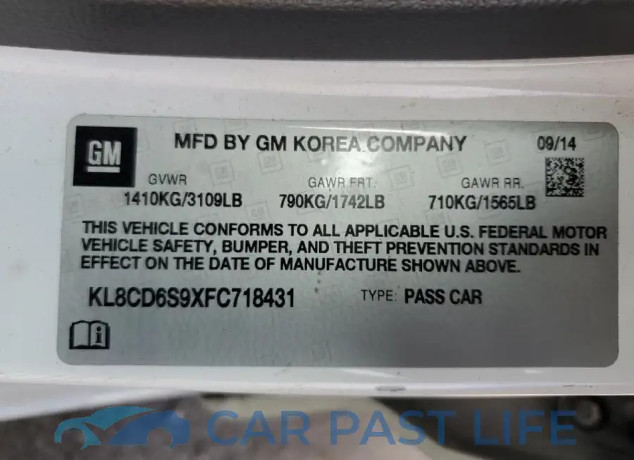 KL8CD6S9XFC718431# 13