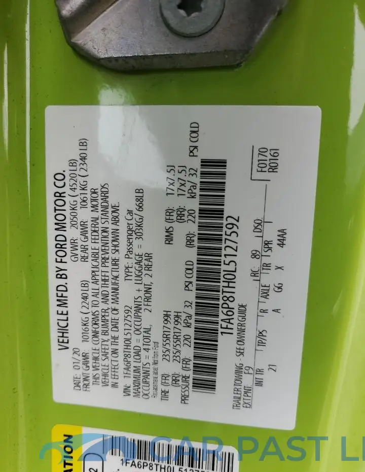 1FA6P8TH0L5127592# 12