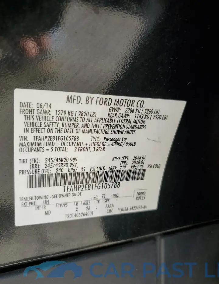 1FAHP2E81FG105788# 12