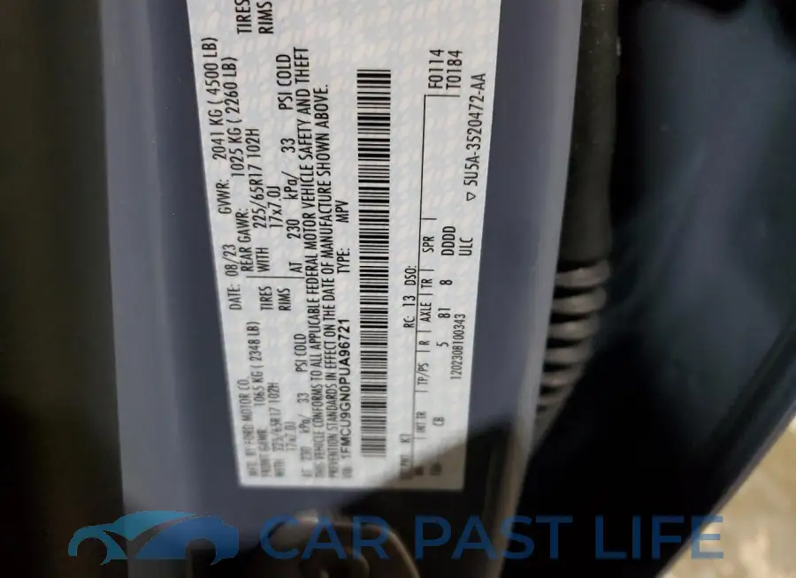 1FMCU9GN0PUA96721# 14
