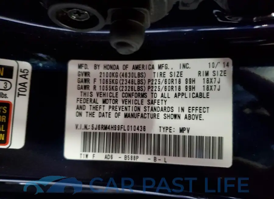 5J6RM4H99FL010436# 13