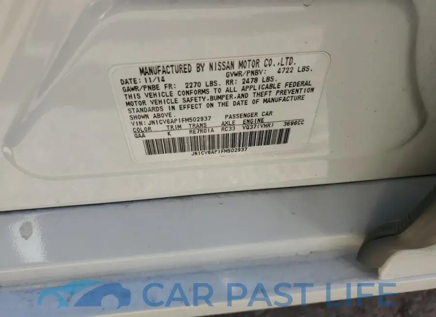 JN1CV6AP1FM502937# 12