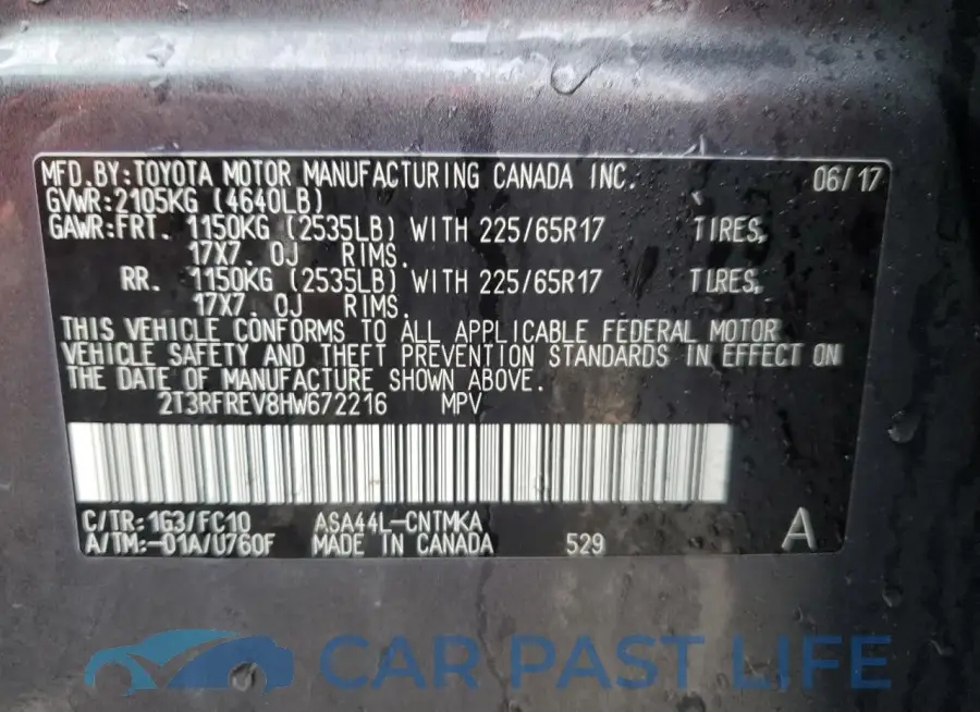 2T3RFREV8HW672216# 14