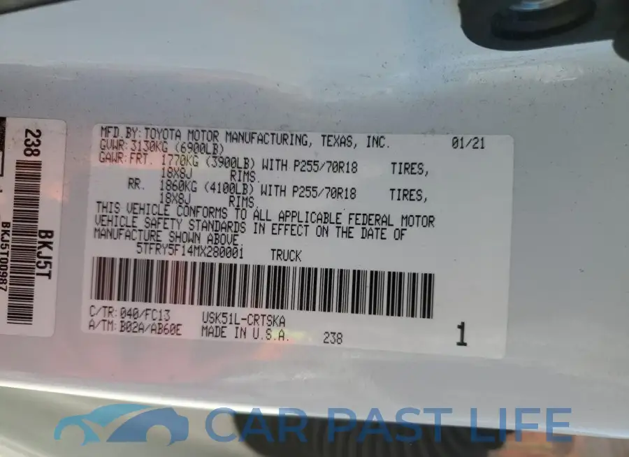 5TFRY5F14MX280001# 12
