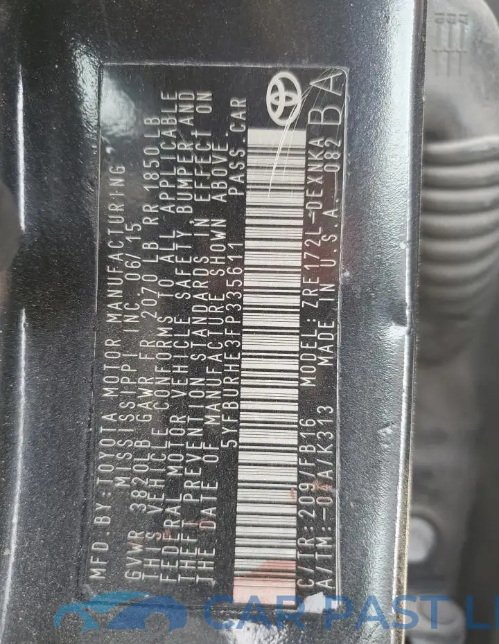 5YFBURHE3FP335611# 13