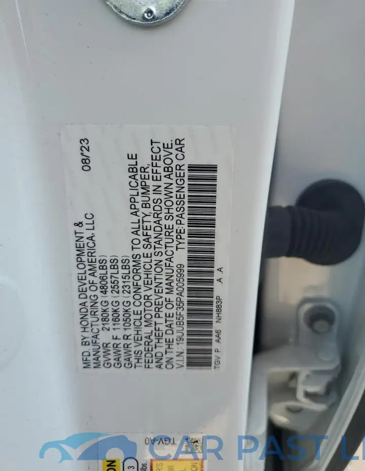 19UUB5F35PA005999# 13