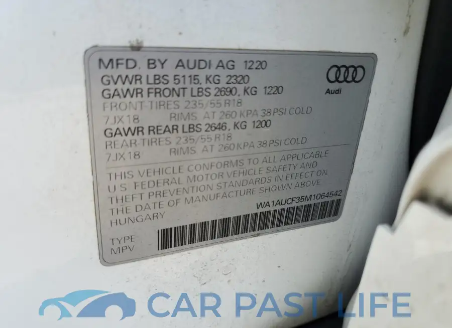 WA1AUCF35M1064542# 12