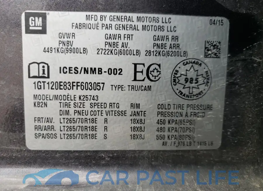 1GT120E83FF603057# 12