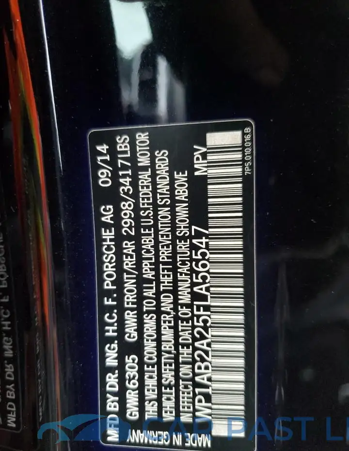 WP1AB2A25FLA56547# 13