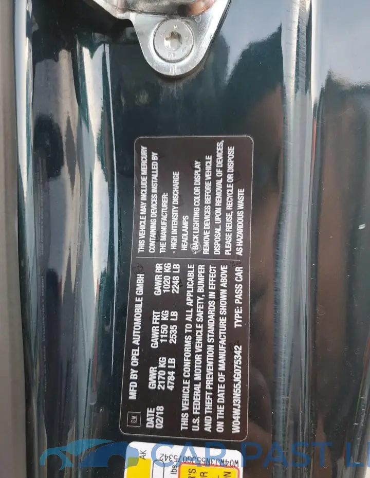 W04WJ3N55JG075342# 12