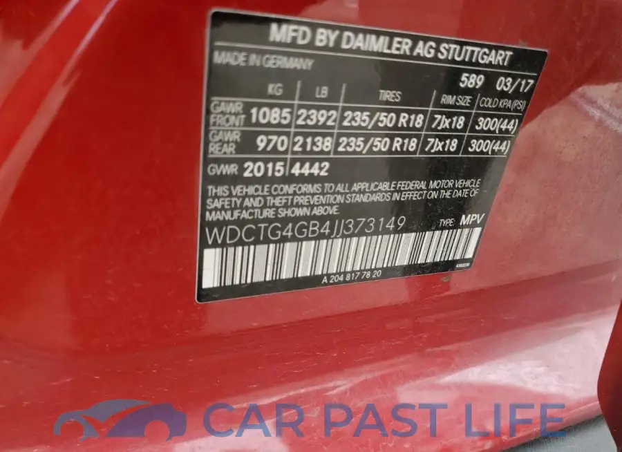WDCTG4GB4JJ373149# 12