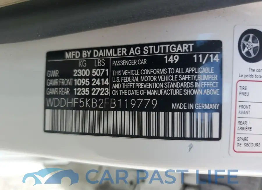 WDDHF5KB2FB119779# 13