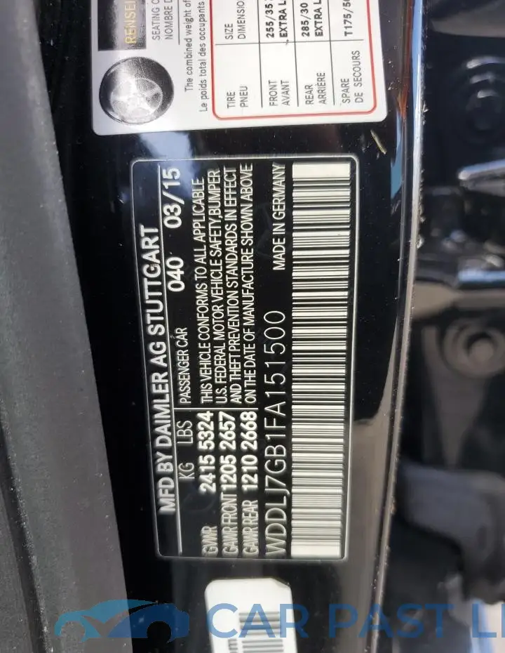 WDDLJ7GB1FA151500# 13