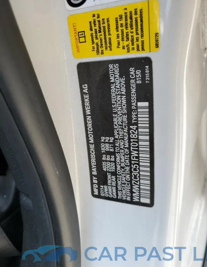 WMWZC3C51FWT01824# 13