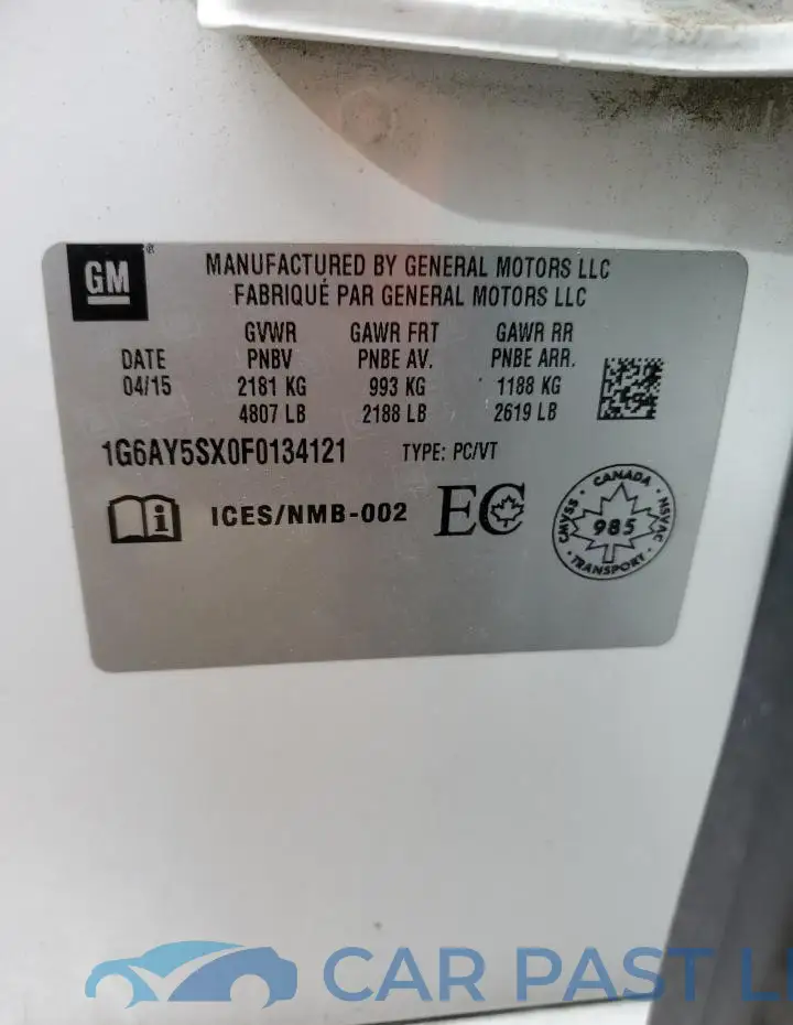 1G6AY5SX0F0134121# 12