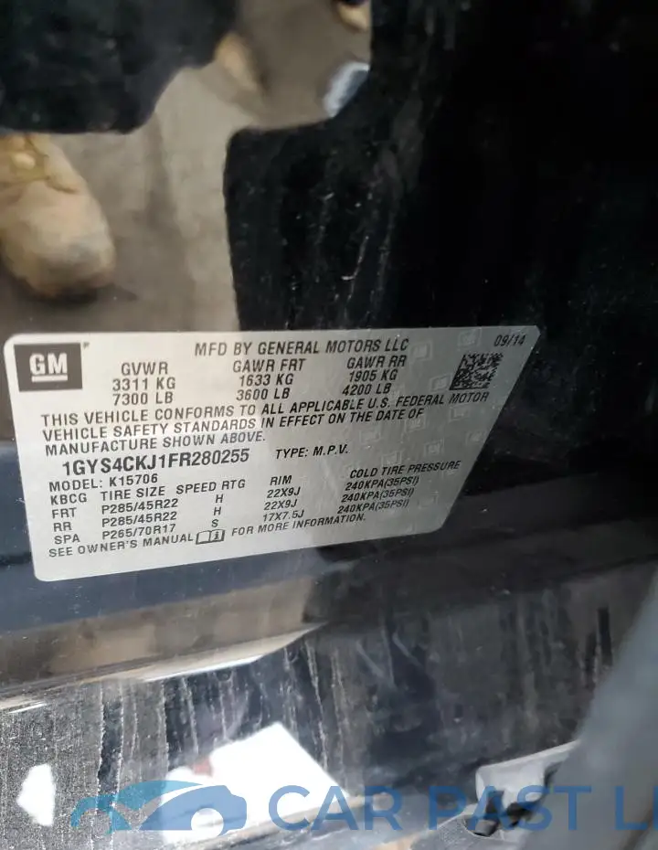 1GYS4CKJ1FR280255# 12